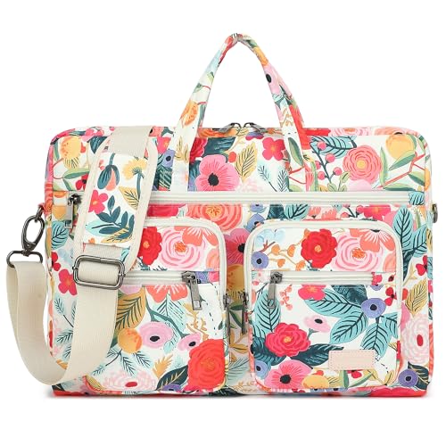 DACHEE Laptop Shoulder Bag for 15 Inch/15.6 Inch Macbook Pro - color: Garden Rose