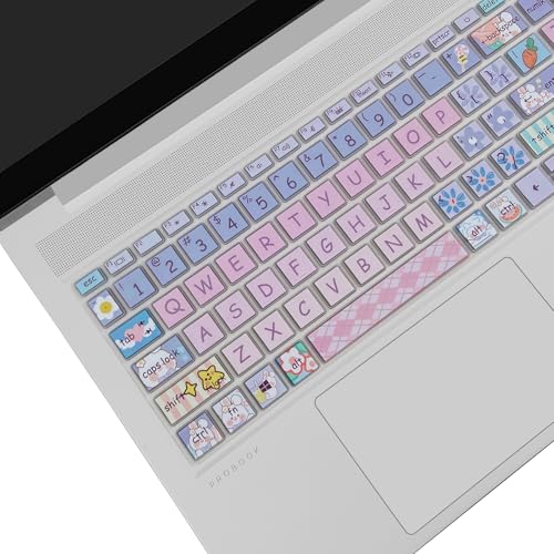 Cute Keyboard Cover for 15.6 inches HP ProBook 450 G8 G9 G10 / ProBook 455 G8 G9 G10 /ProBook 650 G8/HP Zbook Power G8 G9, Silicone Keyboard Skin, US Layout, Cute Bunny - color: Cute Bunny