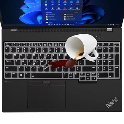 Keyboard Cover for Lenovo ThinkPad E16 Gen 1 16", Thinkpad T16 P16 P16v P16s Gen 2/Gen 1 16", Thinkpad L15 Gen 4/3 15.6" (Not Fit Thinkpad Z16, L15 Gen 2/1)-Black - color: Black