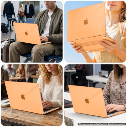 MOSISO Compatible with MacBook Air 13 inch Case M5 2026 M4 M3 M2 2025-2022 | A3449 A3240 A3113 A2681, Hard Shell&Keyboard Cover&Screen Film&Pouch for MacBook Air 13.6 inch Case, Crystal Cosmic Orange - color: Crystal Cosmic Orange