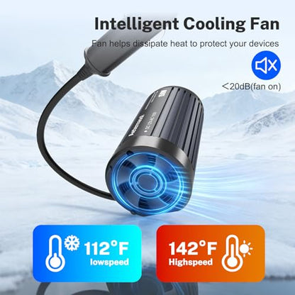 150W Car Power Inverter Cup Holder, 12V DC to 110V AC Power Converter with 1 AC Outlet and 1 USB-QC, Car Plug Adapter Car Outlet Adapter for Laptop, Computer, Phones on Camping Road Trip