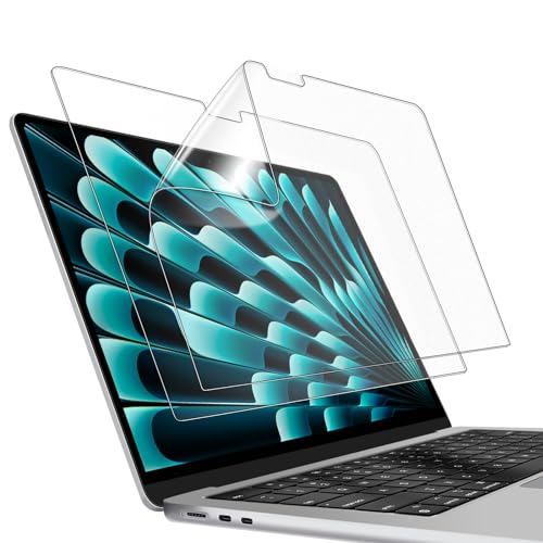 JETech Screen Protector for MacBook Air 13 Inch (M2-M5, 2022-2026), Anti-Glare PET Matte Film, Anti-Fingerprint, 2-Pack - size: MacBook Air 13 Inch (2022-2026)