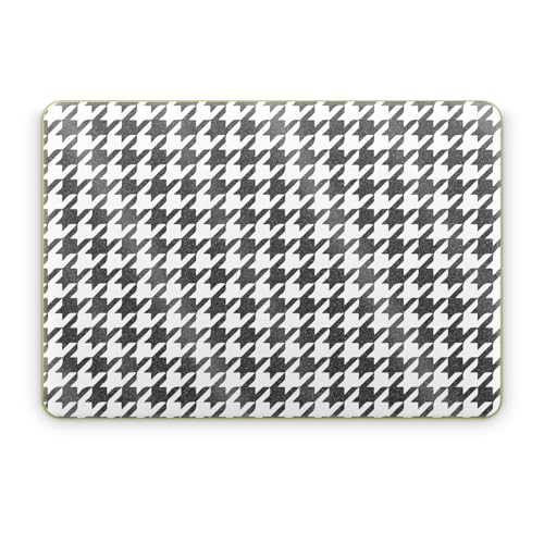 Glossy Glitter Laptop Skin Compatible with Apple MacBook Neo - Houndstooth - Premium 3M Vinyl Protective Wrap Decal Cover - Easy to Apply | Crafted in the USA by MightySkins - color: Houndstooth, size: MacBook Neo Full Cover Skin, style: Glossy Glitter Fi