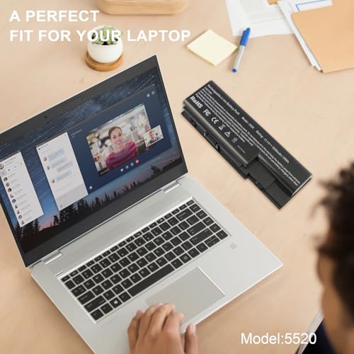 Laptop Battery for Gateway NV73 NV74 NV78 5920G NV79, for Acer AS07B31 AS07B51 AS07B41 AS07B42 AS07B32 AS07B61 AS07B71 AS07B72 AS07B52 ICL50 ICY70 ICW50, Acer Aspire 5920 5315 5520 6930 7520 7720 - size: 7.28*2.72*0.94inch 5920