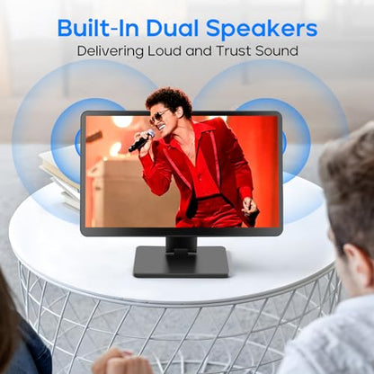 ROADOM 10.1" Touchscreen Monitor, 1024x600 IPS Raspberry Pi Screen, HDMI | 5-Point Touch, Dual Speakers, Plug & Play, Pi 5/4/3/Zero, Home Assistant, Gaming, PC Sub-Monitor, 3 Display Modes, with Case - size: 10.1 Inch