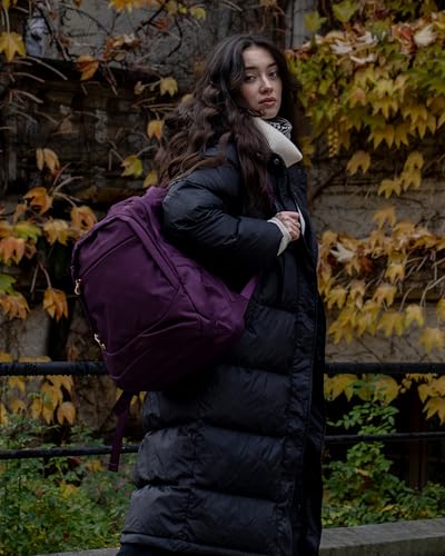 Travel Backpack for Women, 15.6 Inch, Purple | Laptop Backpack, USB Charging Hole, Water Resistant, Large Capacity, College Bookbag - color: Purple, size: 15.6 Inch without Wheels