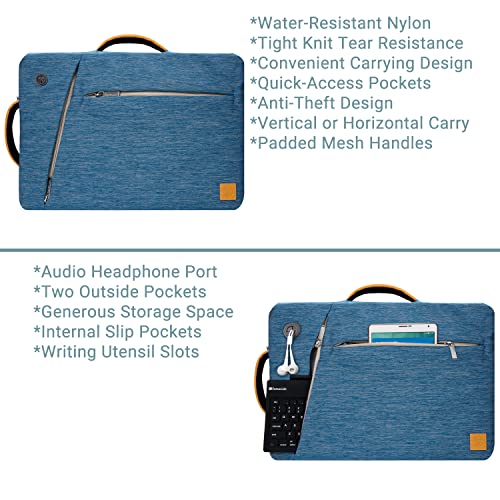 Vangoddy Slate 3-in-1 Universal 10 12-inch Covertible Laptop Messenger Shoulder Bag (Blue) - color: Blue, size: 10" to 12-inch