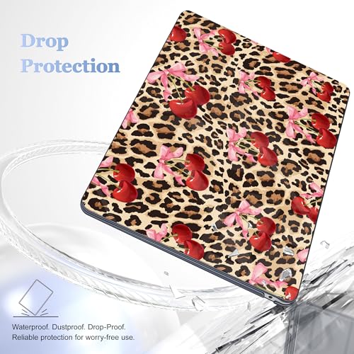 May Chen Compatible with MacBook Air 13 inch Case 2022 2021, 2020-2018 Release Model: M1 A2337 A2179 A1932, Plastic Hard Shell Case Cover for Mabook Air 13 inch with Retina Dispaly, Cherry and cheetah - color: Cherry and cheetah