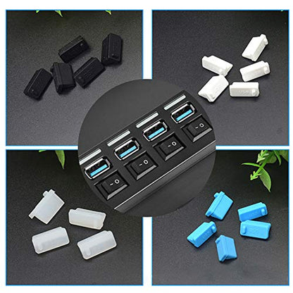 10PCS Universal Computer Anti Dust Stopper/Plug, General Laptops Soft Silicone Dustproof Cover, Notebook Laptop PC Computer Accessories, Anti-dust Stopper-USB3.0 Green Silicone - color: USB3.0 Green Silicone