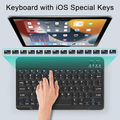 Wireless Keyboard and Mouse Combo, Rechargeable Bluetooth Keyboard & Mouse with 2.4 GHz Wireless USB Receiver, Compatible with iPad, Smartphone, PC, Laptop, Windows/iOS/Android, Black - color: Black