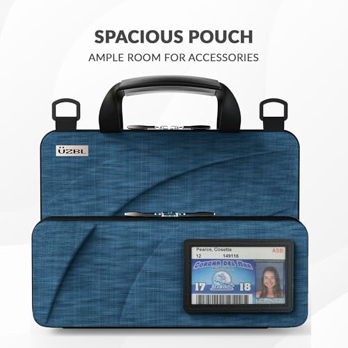11-11.6 Inch Always-on Chromebook Protective Hard Shell Case Cover with Pouch and Shoulder Strap, Fits MacBook Neo 13 inch - color: Deep Blue