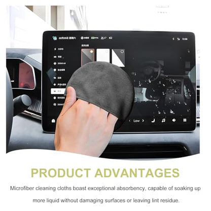 Car Screen Cleaner, 4.33"×4.33" Round Auto Touch Screen Cleaner Microfiber Cleaning Pad, Scratch-Free Microfiber Cleaning Wipe for Vehicle Dashboard LCD Display Laptop - color: Round
