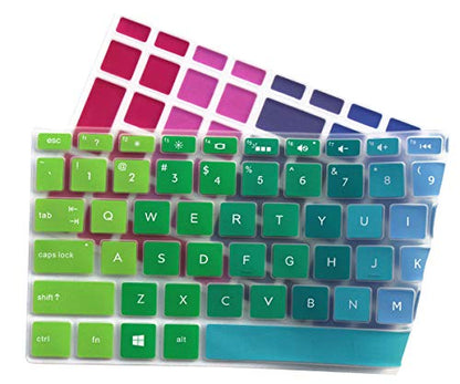 Keyboard Skin Compatible for 15.6" HP Pavilion X360 15-br075nr, HP Envy x360 15m-bp 15m-bq, HP Spectre x360 15-ch011dx,HP Pavilion 15-cb 15-cc 15-cd 15-bw 15-bs & 17.3" HP 17m-ae 17-bs Series -Rainbow - color: Rainbow