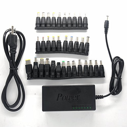 Pardarsey Universal AC Power Adapter Charger 96W with 34 pcs Adapters 12V-24V Compatible for Notebook Acer Asus Toshiba Dell Lenovo IBM HP Compaq Samsung Sony Gateway Fujitsu Mobile Phone DVD LCD