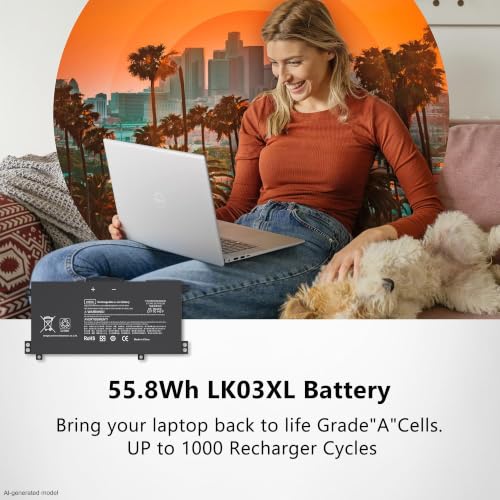 LK03XL L09281-855 Battery Replacement for HP Envy X360 Convertible 17m-ae0xx 17m-ae111dx 17-ae1xx 17-bw0013dx 15m-bp1xx 15m-cn0xxx 15m-cp0xxx 15m-cn0012dx 15m-bq021dx 916368-421 916814-855 - style: LK03XL