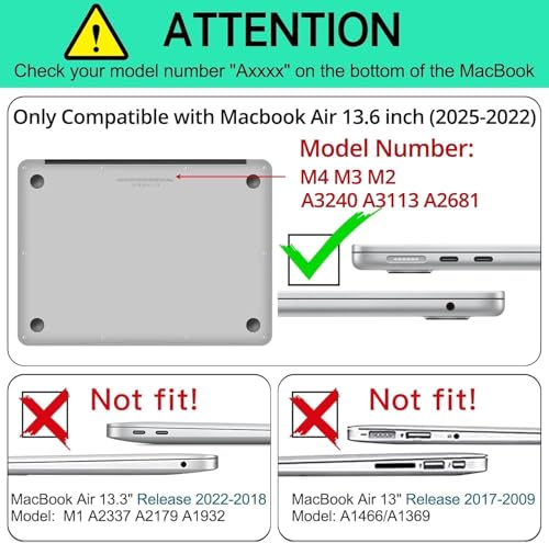 AKIT for MacBook Air 13 inch Case M5 M4 M3 M2 2026-2022, Bush | A3449 A3240 A3113 A2681, Vivid Pattern Hard Shell Laptop Case+Screen Protector+Keyboard Cover for MacBook Air 13.6 inch - color: Bush