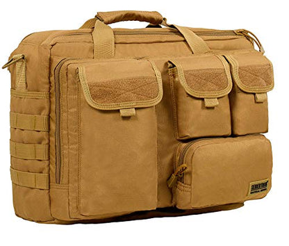 Seibertron Pro-Multifunction Shoulder Messenger Bag Fit for 14.1" or 17.3" Laptop - color: Fit 17.3" Laptop Khaki