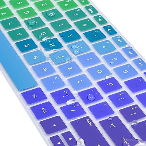 Keyboard Cover for HP Laptop 15-db/da 15-dw 15-dy 15-ef 15-bs/bw 15t 15z 15.6" 15-dy5033dx 15-dy5073dx dy2073dx dy2702dx 15-dy2792wm 15-dw0083wm 15-ef1023dx ef2126wm ef2099nr, 17-by/bs/bw Skin,Rainbow - color: Rainbow