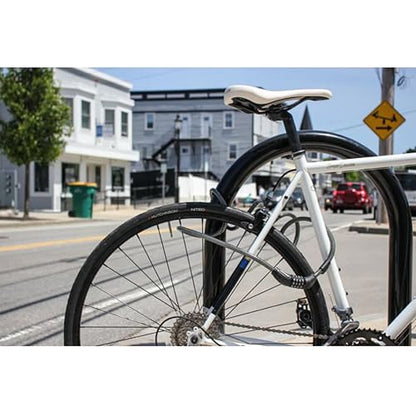 Kryptonite Resettable Combination Bike Lock Cable, 6ft. x 12mm Braided Steel Cable Anti-Theft Security Bicycle Lock with Keys for Outdoor Equipment, Bicycles, Scooters, Fence, Gate