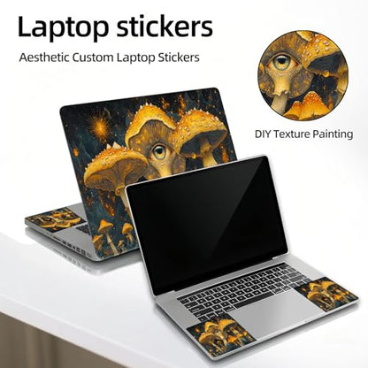 Universal Laptop Skin Sticker Decal, 12"-15.6" Aesthetic Vinyl Wrap, Magic Mushroom Eye Waterproof Notebook Cover Art Protector for MacBook HP Dell Lenovo, Fits 13" 14" 15" 15.6" - color: Magic Mushroom Eye