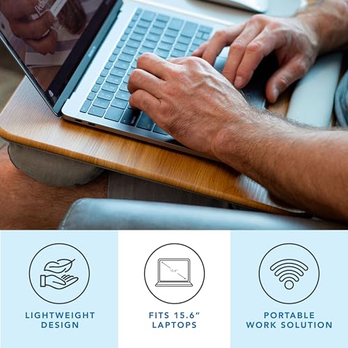 LAPGEAR Home Office Pro Lap Desk – Oak Woodgrain, Fits 15.6” Laptops - color: Oak Woodgrain, size: Home Office Pro W/Wrist Rest