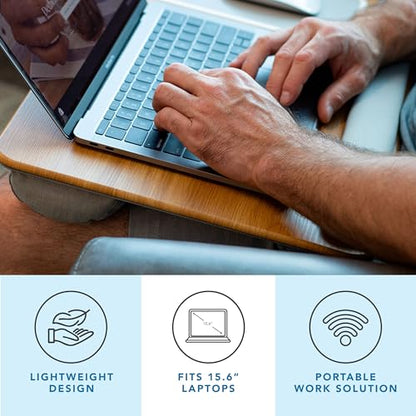 LAPGEAR Home Office Pro Lap Desk – Oak Woodgrain, Fits 15.6” Laptops - color: Oak Woodgrain, size: Home Office Pro W/Wrist Rest