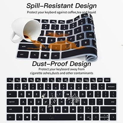 Keyboard Cover for Dell Latitude 3000 3340 13.3, Dell Latitude 5350 5340 5330 5320 13.3, Dell Latitude 7320 7330 7340 7350 13.3", Dell Latitude 5320 13.3 Laptop Protector -Black - color: Black