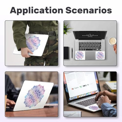 Mandalas Laptop Skin Sticker Decal PVC Vinyl Sticker Notebook PC Protector Waterproof Scratch Resistant Laptop Skin for 12.1 13 13.3 13.6 14 15 15.3 16 Inch Bohemian Style Blue Purple - color: Blue Purple Bohemian