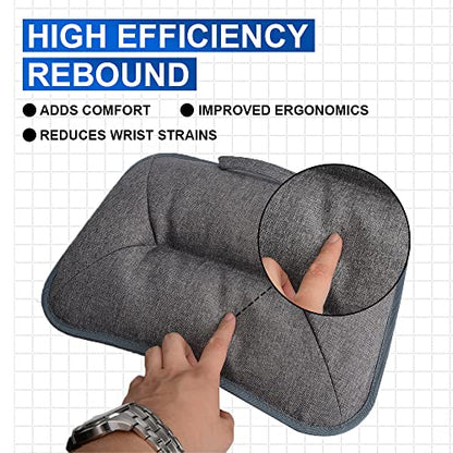 13in Portable Laptop Lap Desk | Carbon Fiber Surface, Soft Pillow Cushion, Lightweight, for Home Office Use, Dark Gray