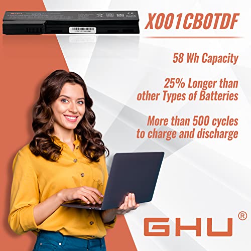GHU CC06 CC09 Laptop Battery Replacement for HP ProBook 6360B 6460B 6470B 6465B 6560B 6565B 8460P 8470P 8475B, HSTNN-LB2F HSTNN-LB2G HSTNN-LB2H - style: CC06/58 Wh
