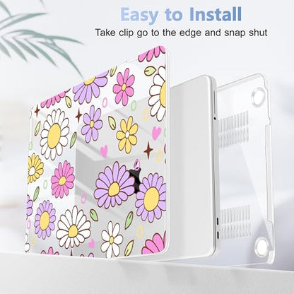 Tuiklol for MacBook Neo 13 Inch Case 2026 A3404 A18 Pro, Printed PC Shockproof Slim Hard Shell Case with MacBook Neo Laptop Cover, Flower - color: Flower