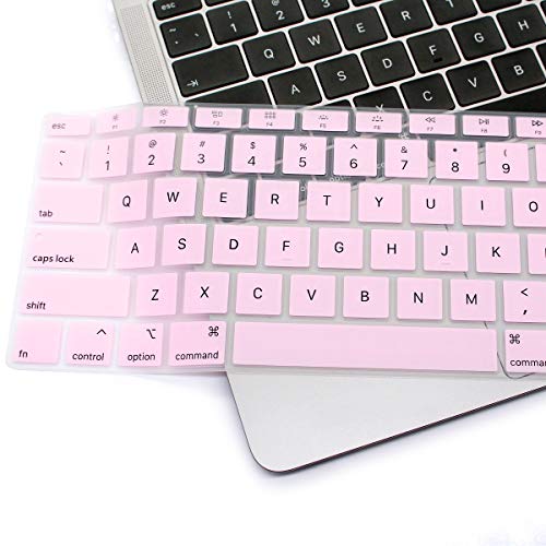 Se7enline for Microsoft Surface Laptop go 2/3 Keyboard Cover 12.4 inch, | Silicone Waterproof Dustproof Durable Washable Laptop Accessories Protective Skin 2019/2020/2021/2022/2023,Light Pink - color: Light Pink