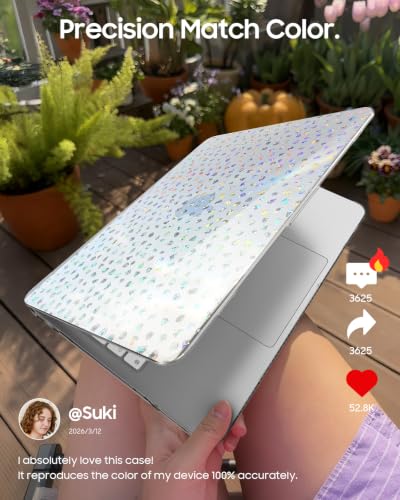 Fintie Case for MacBook Neo 13 Inch A3404 2026, Crystal Laser Diamond | Snap-On Hard Shell Cover, Ultra-Thin, Slim Fit, Lightweight - color: Crystal Laser Diamond