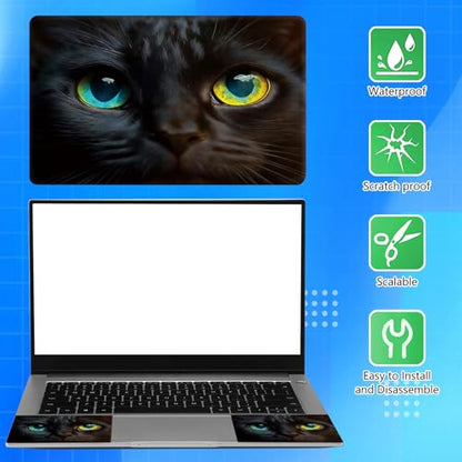 Universal Laptop Skin Sticker Decal for 11.6”12" 13" 13.3" 14" 15" 15.4" 15.6" Reusable Waterproof Scratch-Scratch Resistant Protective Vinyl Laptop Notebook Skin Stickers - Cute Cat Black - color: Cute Cat Black