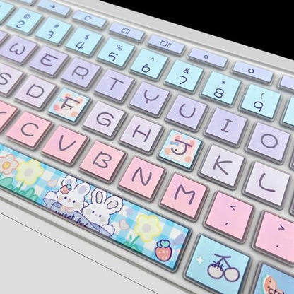Silicone Keyboard Cover for HP Chromebook 11 x360, Chromebook 11 G2/G3/G4/G5/G6 EE/G7 EE, HP Chromebook 14-ca 14-ak 14-X Series, HP Chromebook 14 G2 G3 G4, Cute Bunny - color: Cute Bunny