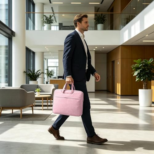 Laptop Case Sleeve with Handle,Spacious Laptop Bag with Pocket,Laptop Sleeve for Laptop Tablet Man Woman - color: Pink