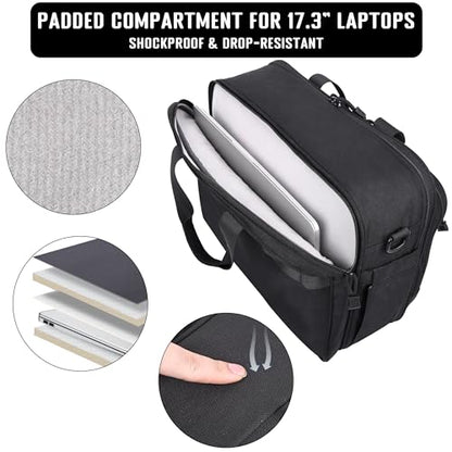DEYACE Tactical Messenger Laptop Bag Large Military Briefcase 17.3 Inch Computer Work Office Bag for Men YKK-Zippers