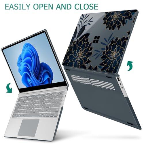Case for Surface Laptop 5/4/3 13.5", Flower Dahlia | Hard Shell Case with Keyboard Cover & Screen Protector. Fits Surface Laptop 5/4/3 13.5" Metal Palm Rest Models 1951/1868. - color: Flower Dahlia