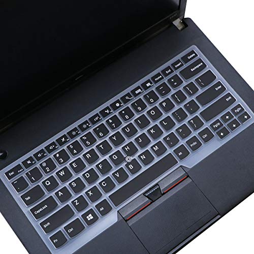 Keyboard Cover for 14“ Lenovo Thinkpad T14 Gen 2/1, E14 Gen 4/3/2, T14s Gen 3/2/1, L14 Gen 3/2, Thinkpad T490 T495 T480 T480S T470, ThinkPad P14s, X1 Carbon 8th/7th/6th, Thinkpad X1 Extreme Gen 1 2 3 - color: Black