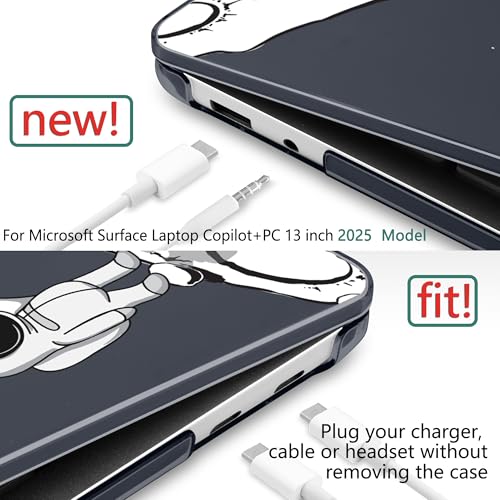 Batianda Case for Microsoft Surface Laptop 13 inch 2025 2026, Astronaut | Fits Model 2095, Artistic Patterns Ultra-Slim Lightweight Scratch-Resistant Hard Shell with Professional Protection - color: Astronaut