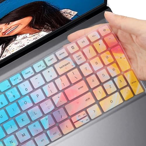Keyboard Cover for Dell 15 Laptop DC15250 DC15255, Dell 16 DC16250 DC16251 & 16 Plus/16 Plus 2-in-1 DB06250 DB16250 DB16255 & Dell Pro 15 Essential PV15250 PV15255 US Layout Keyboard Skin-Colorfu - color: Colorfu