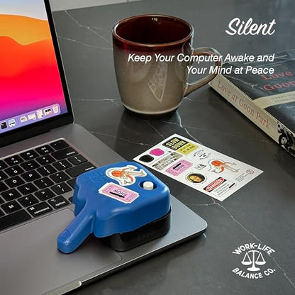 Trackpad Mouse Jiggler Device, Silent, Cordless Undetectable Mouse Mover | Doesn't Work on Dell, No USB, No Software, Automatic Shaker, AA Battery 6 Months, Natural Touchpad Motion, PC Laptop Wiggler