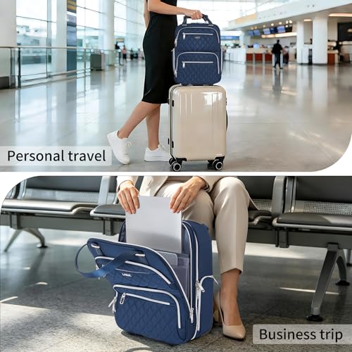 Underseat Carry On Luggage with Wheels, 17 inch Lightweight Overnight Soft Sided Personal Luggage Bag Carry-On Suitcase for Short Trip Travel Business, Blue - color: Blue