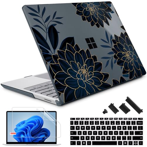 Case for Surface Laptop 5/4/3 13.5", Flower Dahlia | Hard Shell Case with Keyboard Cover & Screen Protector. Fits Surface Laptop 5/4/3 13.5" Metal Palm Rest Models 1951/1868. - color: Flower Dahlia