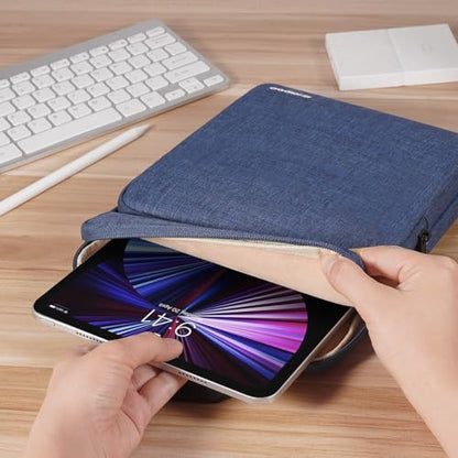 NIDOO 10 inch Laptop Sleeve Carrying Bag Shoulder Case for 10.9" 11" iPad Air M3 M2/ 11" iPad Pro 2025/10.9" 10.2" 11 inch iPad/ 10.5" Samsung Galaxy Tab A8 S8 / 10.4" HUAWEI / 10.6" Lenovo Handle - color: Blue, size: 10-11 inch Tablet