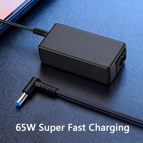 65W 45W 9FT 4.5*3.0mm Laptop Charger Replacement for HP Smart Blue Tip Computer Charger Compatible with Pavilion x360 14 15 17, Envy, Spectre, Elitebook, ProBook, Chromebook and More Power Adapter