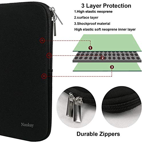 Laptop Case,13-13.3 Inch Resistant Neoprene Portable Computer Sleeve Cover | Laptop Sleeve, Computer Cover/Tablet Briefcase Carrying Bag Compatible Asus/Dell/Fujitsu/HP/Sony/Toshiba/Acer- (Black) - color: Black, size: 13.3 inch