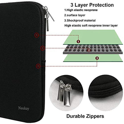 Laptop Sleeve Case 14 Inch, Resistant Neoprene Sleeve/Computer Pocket Case | Laptop Sleeve, Computer Cover/Tablet Briefcase Carrying Bag Compatible Asus/Dell/Fujitsu/HP/Sony/Toshiba/Acer- (Black) - color: Black, size: 14 inch