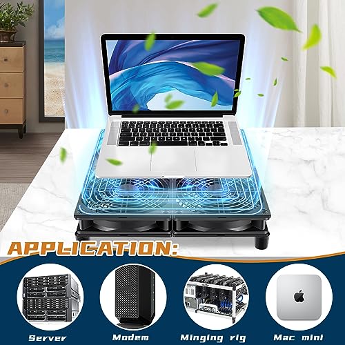 4 x 120mm Small Flat Computer Cooling Fan with Variable Speed Controller for DIY Electronics Router Media TV Box Cabinet Server Equipment Exhaust Ventilation - style: 4 x 120mm