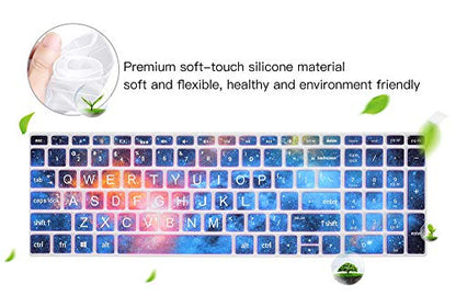 Keyboard Cover for HP Laptop 15-db/da 15-dw 15-dy 15-ef 15-bs/bw 15-ef 15t 15z 15.6" 15-db0011dx 15-dy5399nr 15-dy2795wm 15-dw0037wm/dw1083wm 15-ef1001ds, HP 17-by/bs/ca 17.3 Keyboard Skin, Nebula - color: Nebula